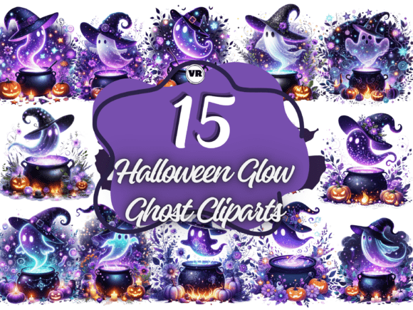Download Halloween Cauldron Glow Ghost Cliparts - Ghost Collection