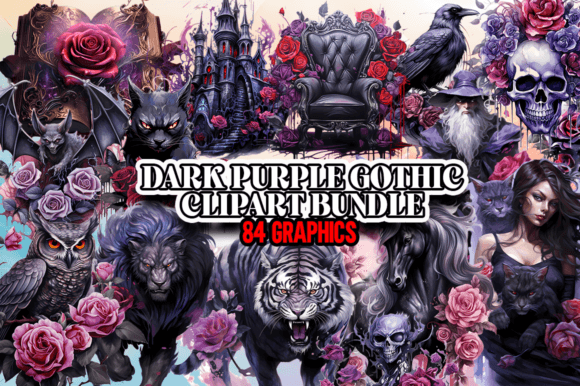 Download Dark Purple Gothic Clipart Bundle - Premium Bundle