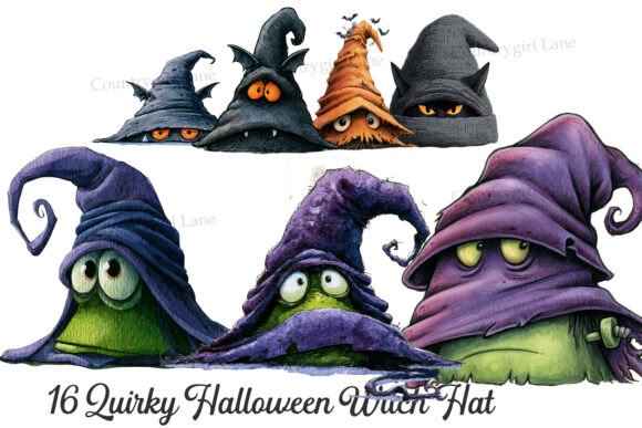 Download Quirky Halloween Witch Hat Clipart PNG - Clipart Collection