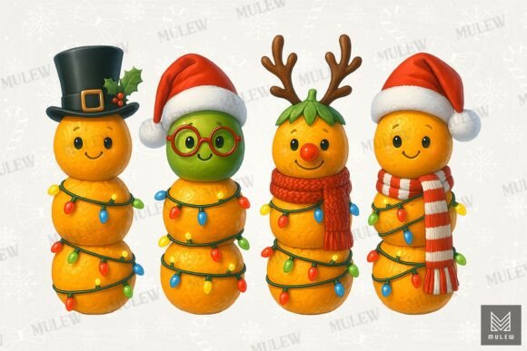 Download Christmas Oranges Lights Clipart PNG - Clipart Collection