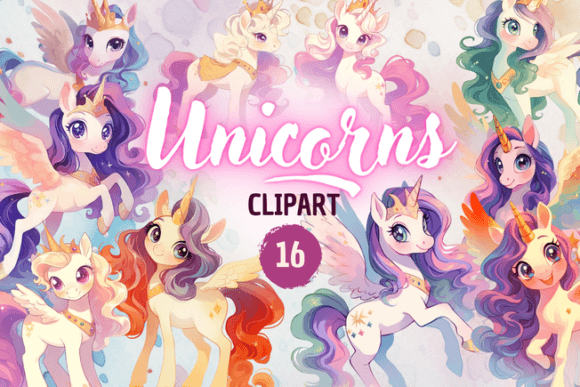 Download Cute Unicorns - Clipart - Clipart Collection