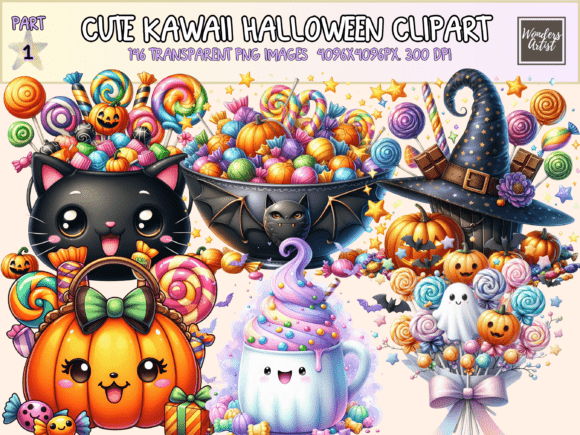 Download Cute Kawaii Halloween Clipart - Clipart Collection