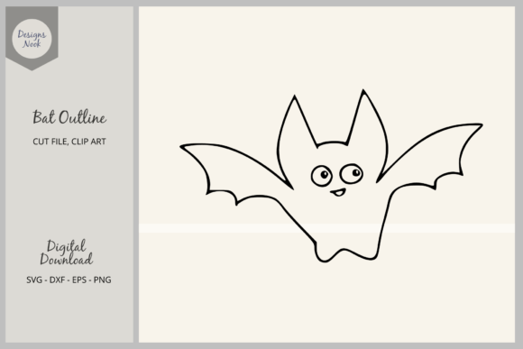 Download Baby Bat Outline SVG, Halloween Clipart - Clipart Collection