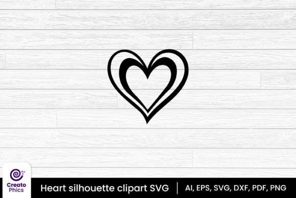 Download Love Heart Clipart Silhouette SVG - Clipart Collection