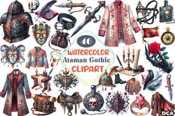 Download Watercolor Ataman Gothic Clipart - Clipart Collection