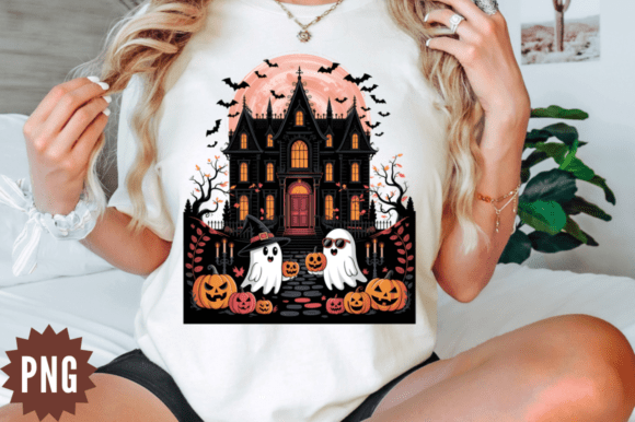 Download Cute Ghost Haunted House PNG Clipart Des - Ghost Collection