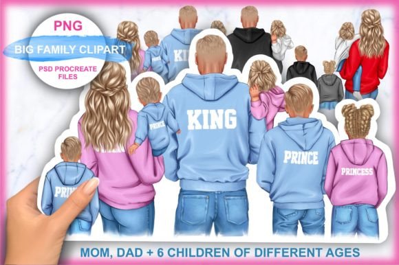 Download Family Clipart, Big Family Portrait - Clipart Collection