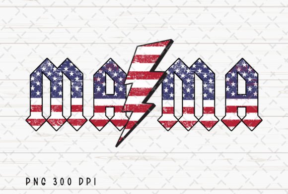 Download Rocker Mama Lightning Bolt 4th of July - Rocker Collection