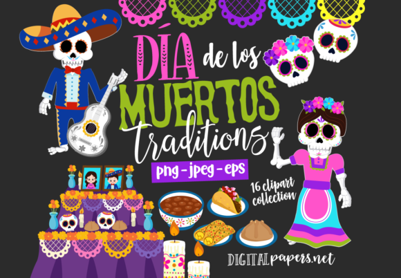 Download Day of the Dead Clipart Set - Dead Collection