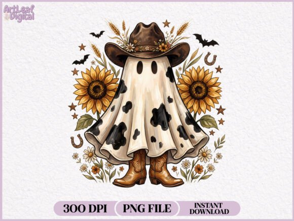 Download Cowboy Ghost Sunflower Farmhouse PNG - Ghost Collection