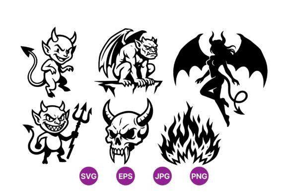 Download Devil Demon Halloween Clipart Set - Clipart Collection