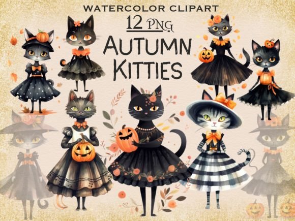 Download Halloween Kitty PNG Fall Clipart - Clipart Collection