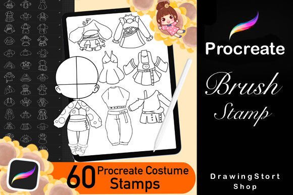 Download 60 Procreate Clothes Costumes Stamp - Costumes Collection