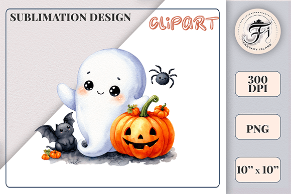 Download Ghost and Black Kitty Halloween Clipart - Ghost Collection
