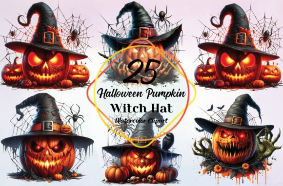 Download Halloween Pumpkin Witch Hat Clipart - Clipart Collection