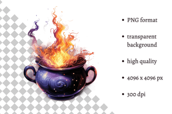Download Purple Halloween Cauldron PNG Clipart - Clipart Collection