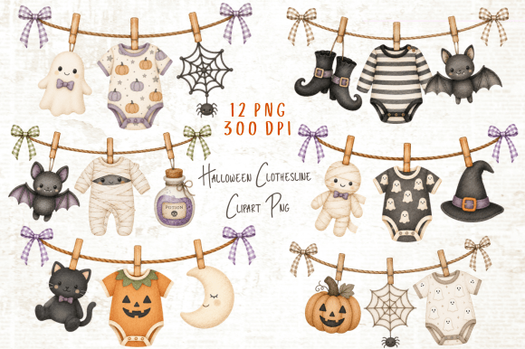 Download Halloween Clothesline Clipart PNG - Clipart Collection