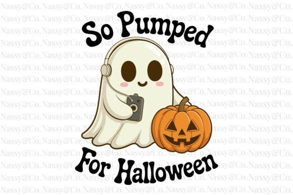 Download Ghost so Pumped for Halloween Fall PNG - Ghost Collection