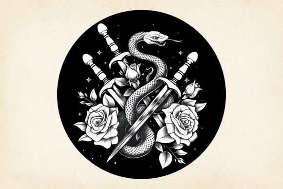 Download Snake and Sword Illustration, Gothic Art - Premium Resources