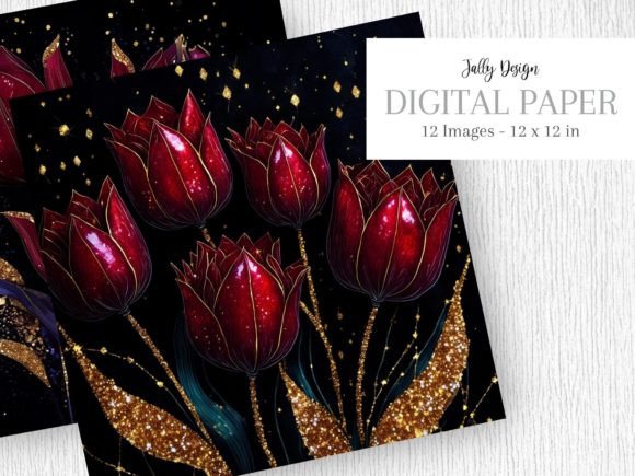 Download Burgundy Tulip Flowers, Gothic Art - Premium Resources