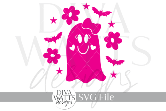 Download Cute Pink Ghost SVG - Ghost Collection