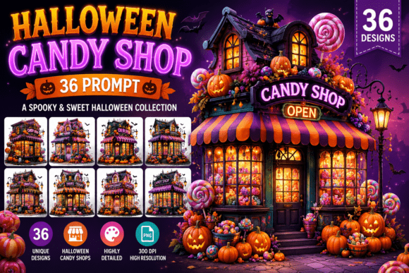 Download Watercolor Halloween Candy Shop Clipart - Clipart Collection