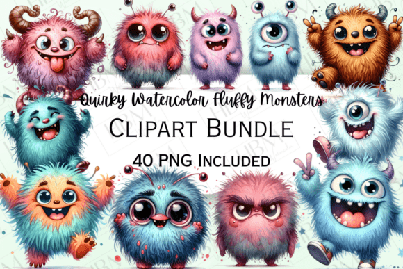 Download Funny Fluffy Monster Clipart - Clipart Collection