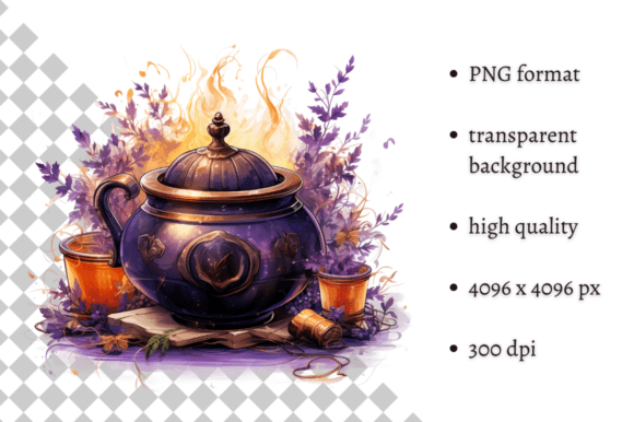 Download Purple Halloween Cauldron PNG Clipart - Clipart Collection