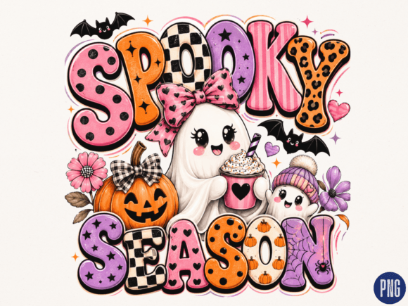 Download Cute Ghost Spooky Season Typography PNG - Ghost Collection