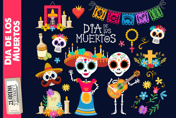 Download Day of the Dead Clip Art Mexican Clipart - Dead Collection