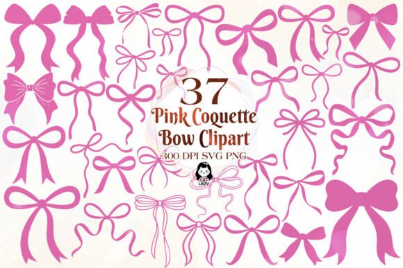 Download Pịnk Coquette Bow Clipart SVG PNG Bundle - Clipart Collection