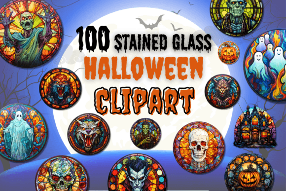 Download 100 Stained Glass Halloween Clipart - Clipart Collection