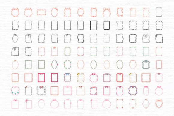 Download 96 Coquette Frame Clipart SVG Bundle - Clipart Collection