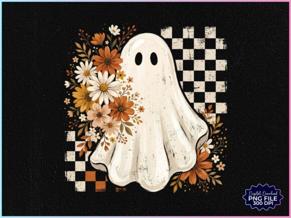 Download Preppy Floral Ghost Fall Ghost PNG - Premium Resources