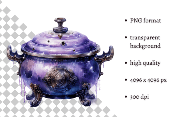Download Purple Halloween Cauldron PNG Clipart - Clipart Collection