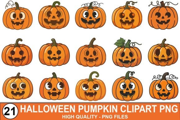 Download Halloween Pumpkin Clipart Bundle - Clipart Collection