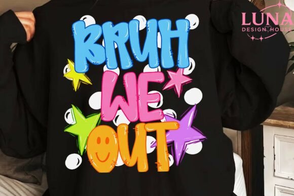 Download Bruh We out Colorful Text PNG Clipart - Clipart Collection