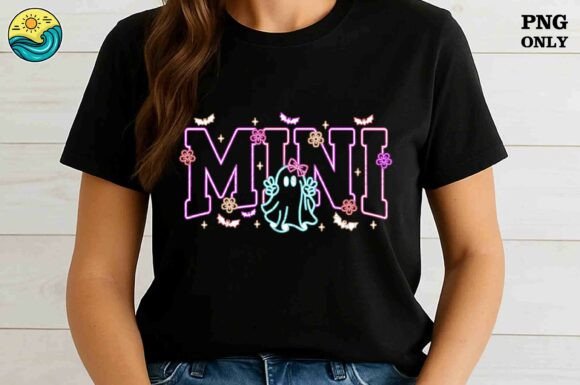 Download Mini Ghost PNG, Cute Neon Halloween Girl - Ghost Collection