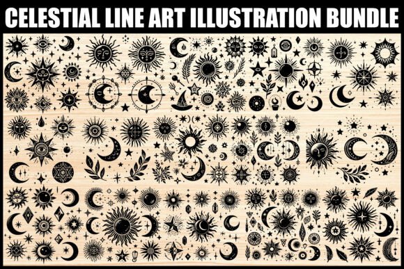 Download Celestial Sun Moon Star Clipart SVG - Clipart Collection