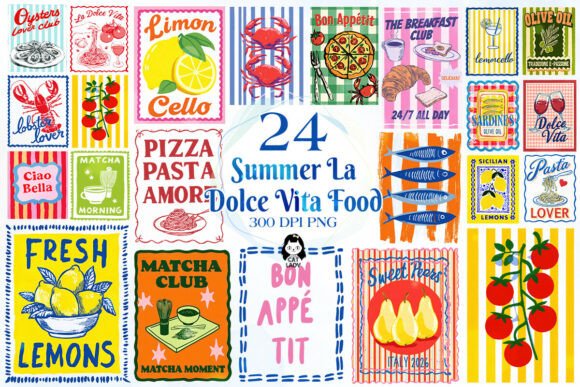 Download Summer La Dolce Vita Food Clipart Bundle - Clipart Collection
