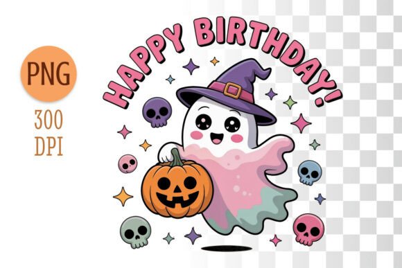 Download Cute Spooky Ghost Happy Birthday PNG - Ghost Collection