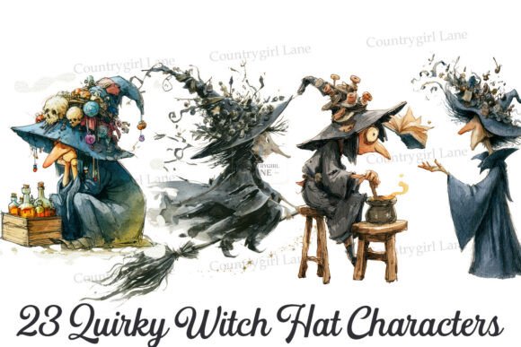 Download Quirky Witch Hat Clipart PNG - Clipart Collection