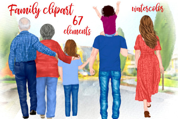 Download Family Clipart Grandparents and Kids - Clipart Collection